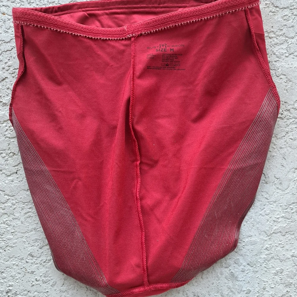 Ruby Ribbon Red High-Waisted Briefs - Picture 3 of 5
